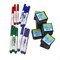 Flipside Rectangular Graph Double Sided Dry Erase Answer Paddle + Colored Pens + Erasers, 12PK 19125 - alternate 2